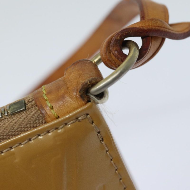 Louis Vuitton Monogram Vernis Lexington Accessory Pouch Beige M91010 Auth 80487 - Image 9