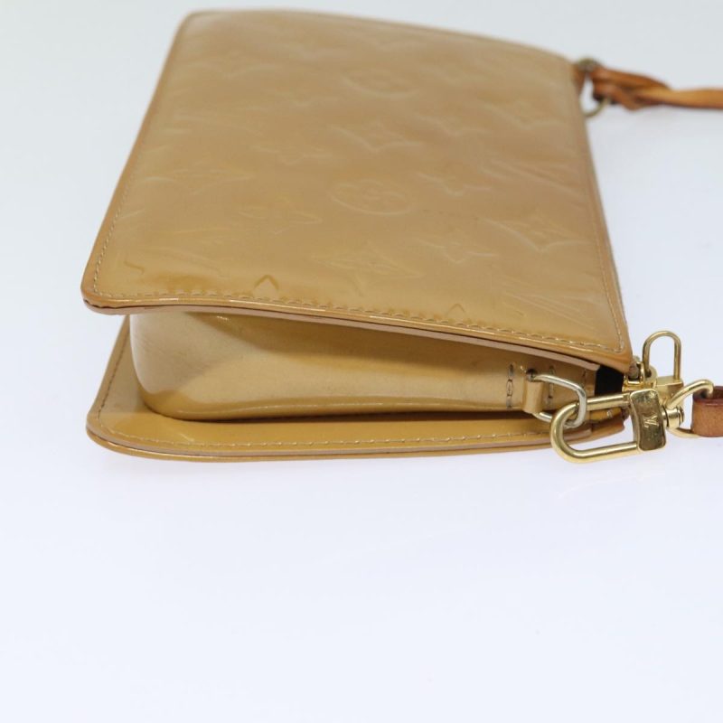 Louis Vuitton Monogram Vernis Lexington Accessory Pouch Beige M91010 Auth 80487 - Image 3