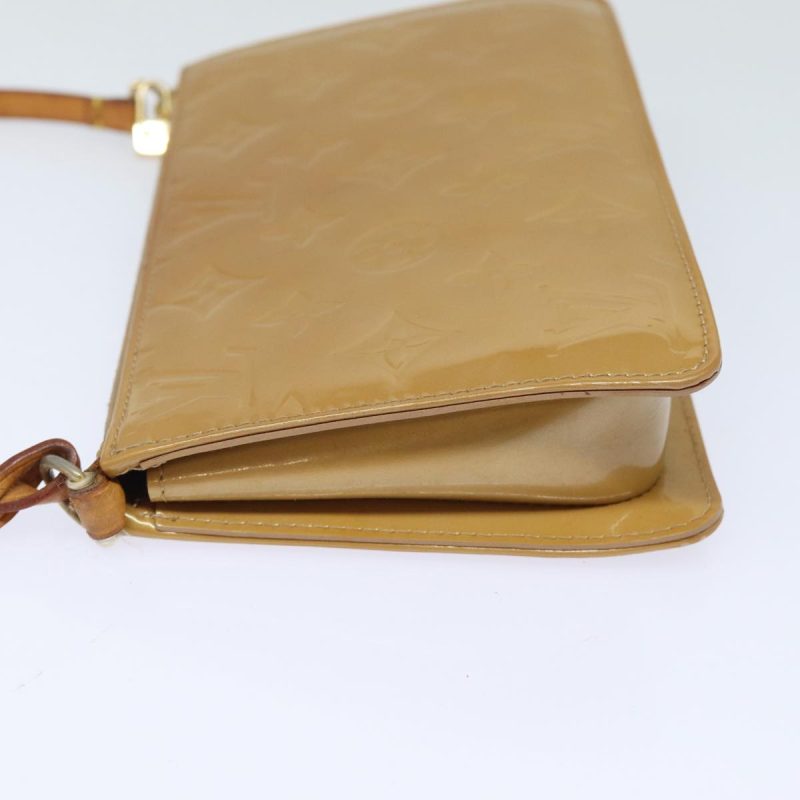 Louis Vuitton Monogram Vernis Lexington Accessory Pouch Beige M91010 Auth 80487 - Image 4