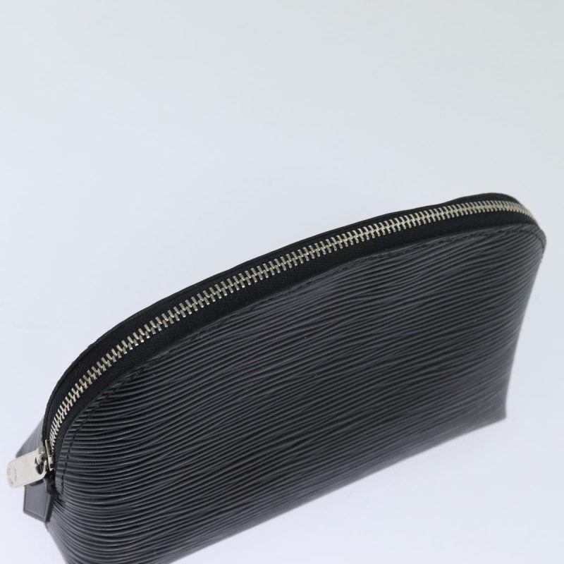 Louis Vuitton Epi Pochette Cosmetic Pouch Noir Electric M4064N  80503 - Image 5