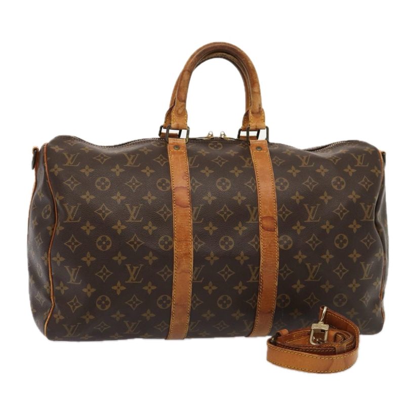 Louis Vuitton Monogram Keepall Bandouliere 45 Boston Bag M41418  80545
