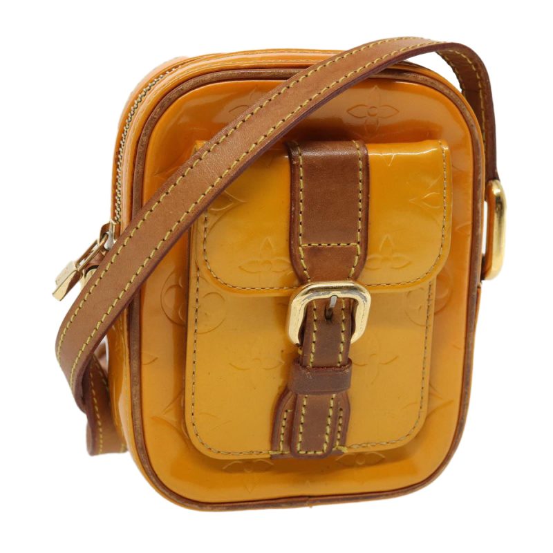 Louis Vuitton Monogram Vernis Christie PM Shoulder Bag Jaune M91110 Auth 80716