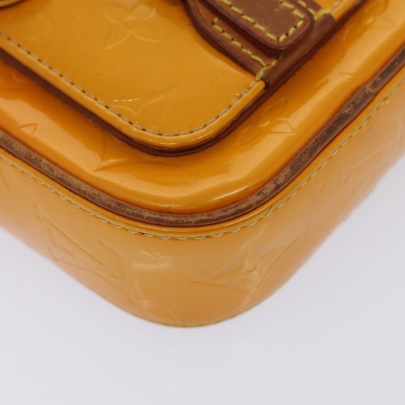 Louis Vuitton Monogram Vernis Christie PM Shoulder Bag Jaune M91110 Auth 80716 - Image 9