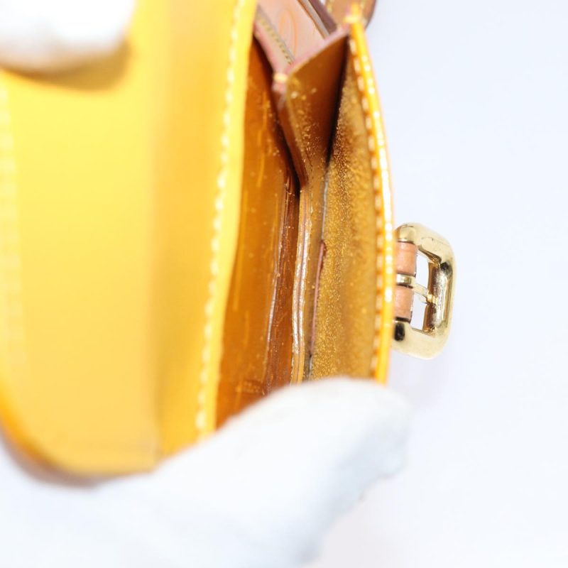 Louis Vuitton Monogram Vernis Christie PM Shoulder Bag Jaune M91110 Auth 80716 - Image 10
