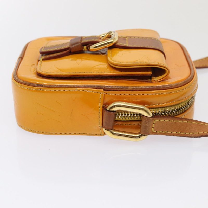 Louis Vuitton Monogram Vernis Christie PM Shoulder Bag Jaune M91110 Auth 80716 - Image 3