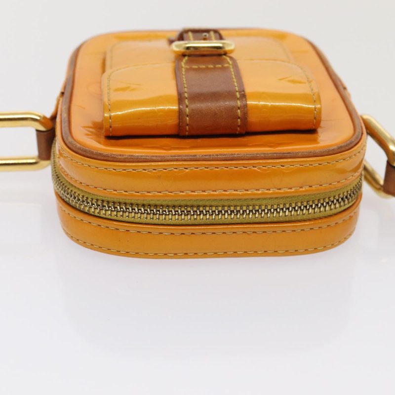 Louis Vuitton Monogram Vernis Christie PM Shoulder Bag Jaune M91110 Auth 80716 - Image 6