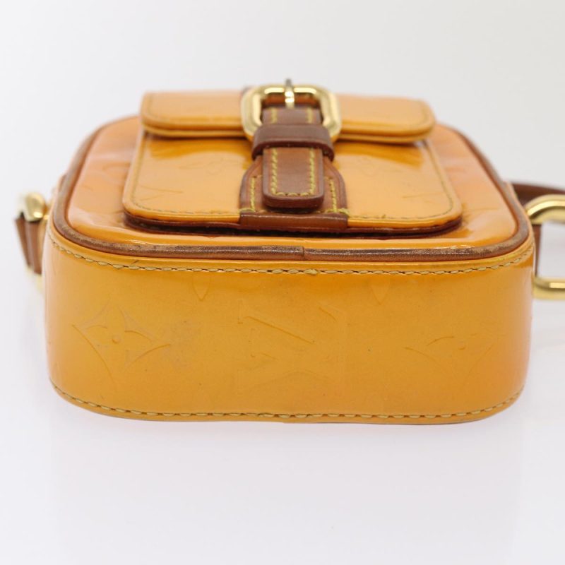 Louis Vuitton Monogram Vernis Christie PM Shoulder Bag Jaune M91110 Auth 80716 - Image 5