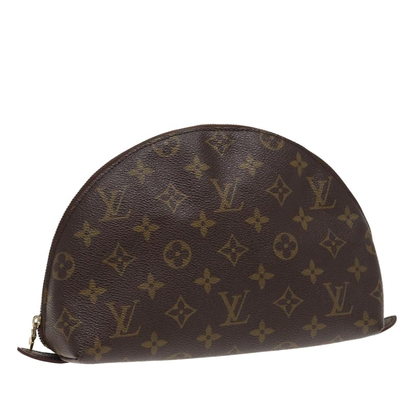 Louis Vuitton Monogram Trousse Demi Ronde Cosmetic Pouch M47520  80721