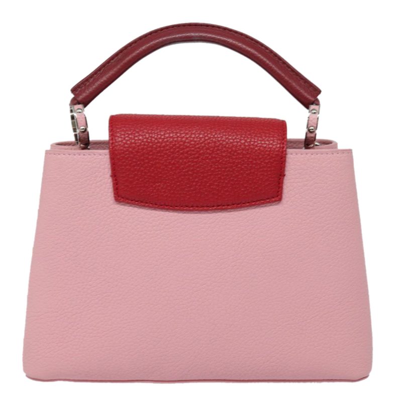 Louis Vuitton Capusine BB Hand Bag Taurillon Leather 2way Red Pink Auth 81113A - Image 2