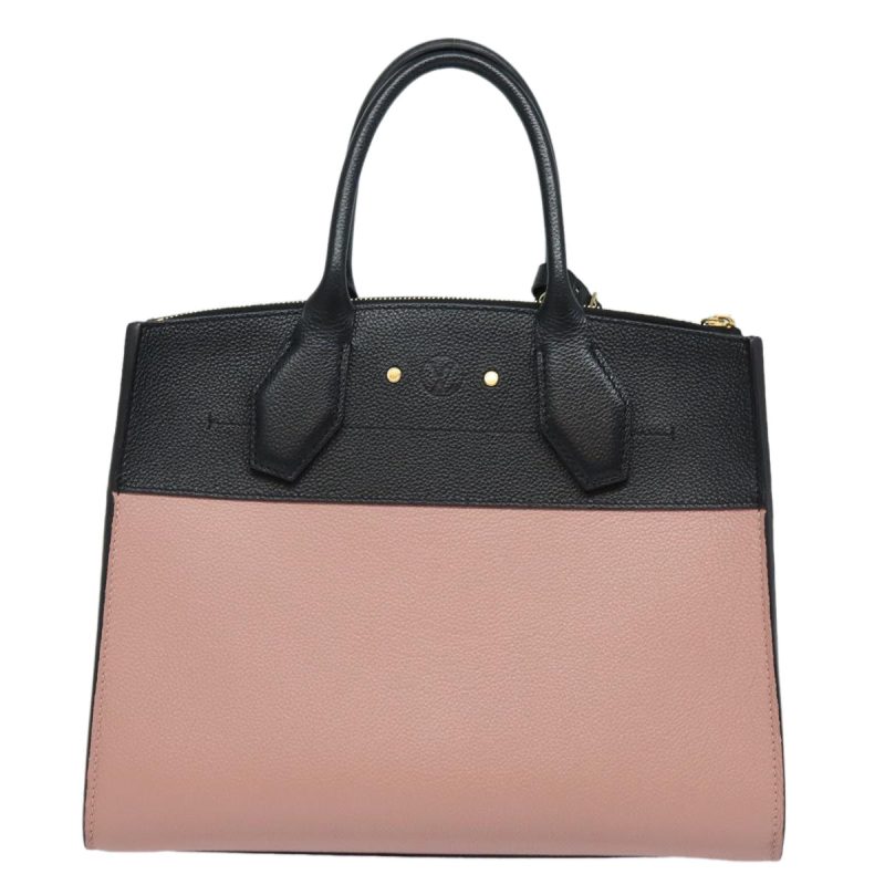 Louis Vuitton City Steamer PM Hand Bag Leather Noir Magnolia M51590 Auth 81144A - Image 3