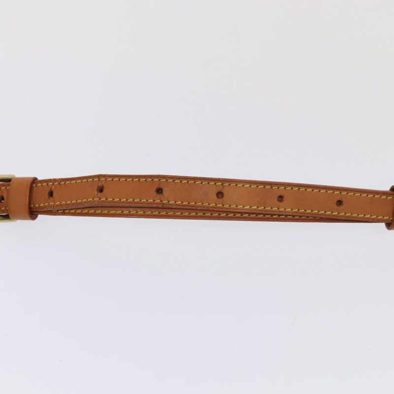 Louis Vuitton Adjustable Shoulder Strap Leather 36.6""-43.7"" Beige Auth 81149 - Image 10