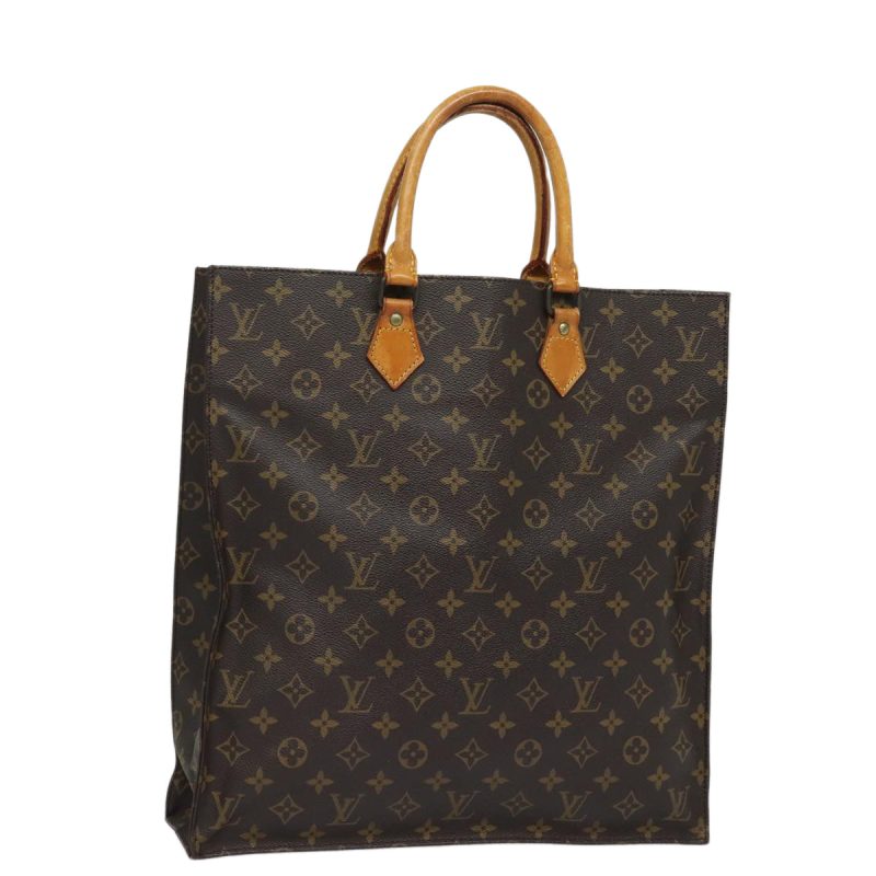 Louis Vuitton Monogram Sac Plat Hand Bag M51140  82090
