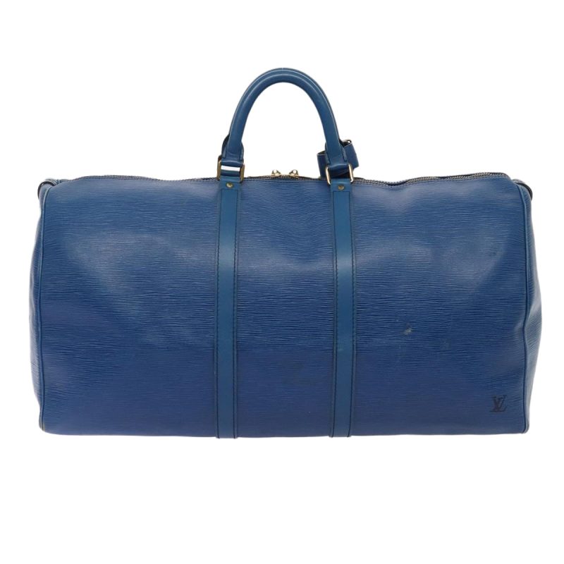 Louis Vuitton Epi Keepall 55 Boston Bag Vintage Blue M42955  82152 - Image 2
