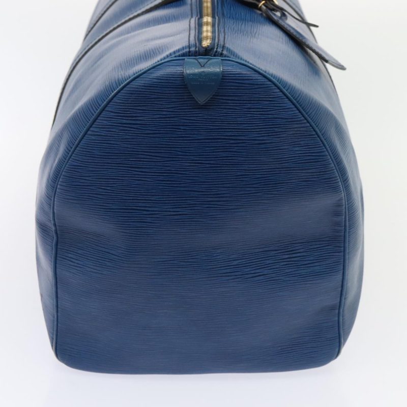 Louis Vuitton Epi Keepall 55 Boston Bag Vintage Blue M42955  82152 - Image 4