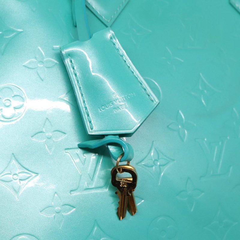 Louis Vuitton Monogram Vernis Alma PM Hand Bag Blue Lagon M91694  85093 - Image 10