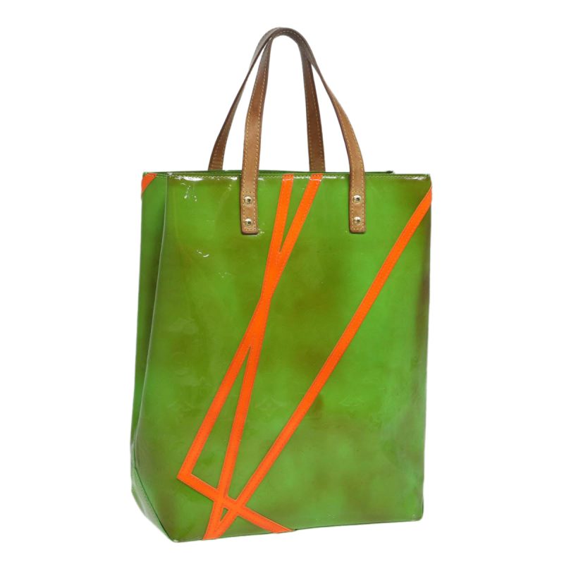 Louis Vuitton Monogram Vernis Fluo Reade MM Tote Bag Veil M91901  85183