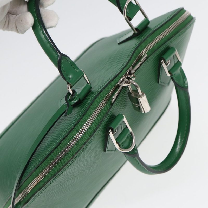 Louis Vuitton Epi Alma PM Hand Bag Green Cloak M40618  85350A - Image 6