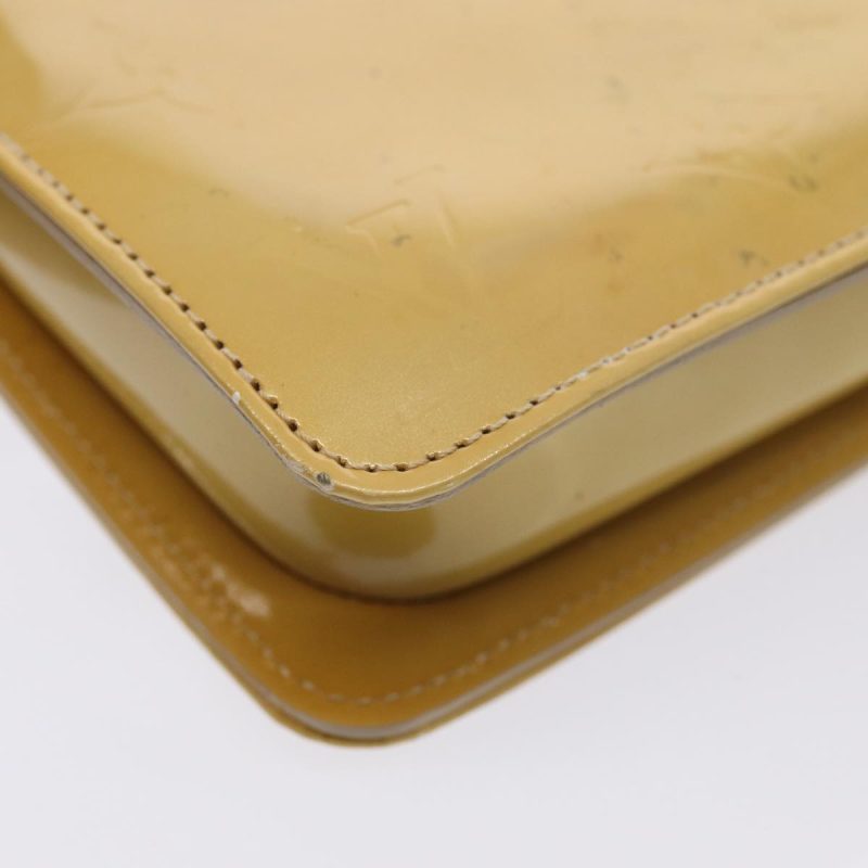 Louis Vuitton Monogram Vernis Lexington Accessory Pouch Beige M91010 Auth 85381 - Image 9