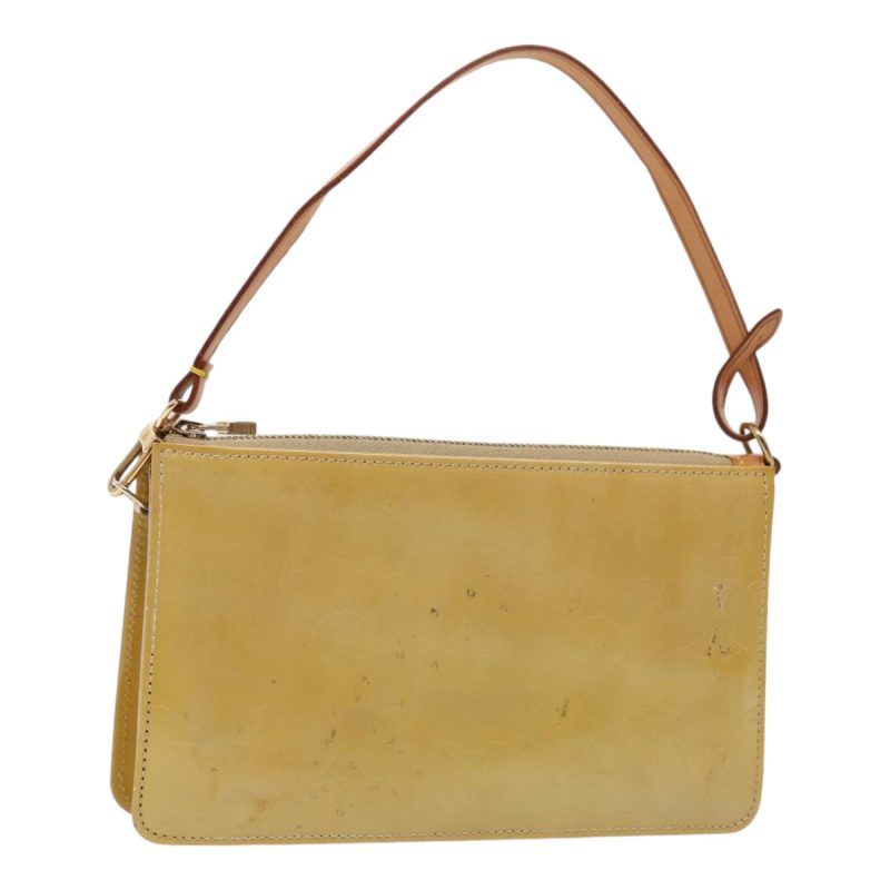 Louis Vuitton Monogram Vernis Lexington Accessory Pouch Beige M91010 Auth 85381