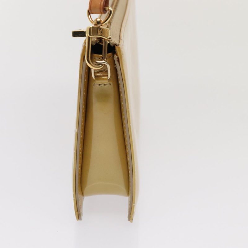 Louis Vuitton Monogram Vernis Lexington Accessory Pouch Beige M91010 Auth 85381 - Image 4