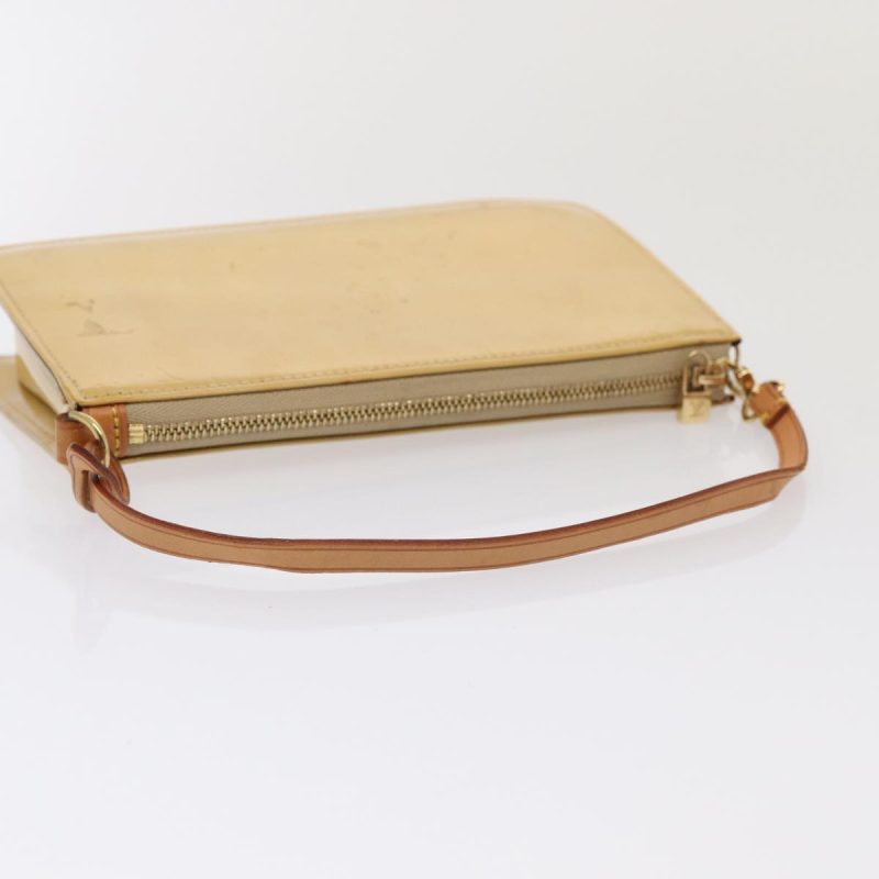 Louis Vuitton Monogram Vernis Lexington Accessory Pouch Beige M91010 Auth 85381 - Image 7