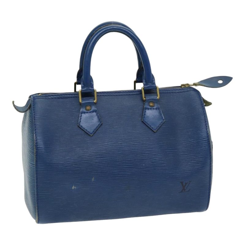 Louis Vuitton Epi Speedy 25 Hand Bag Toledo Blue M43015  85451
