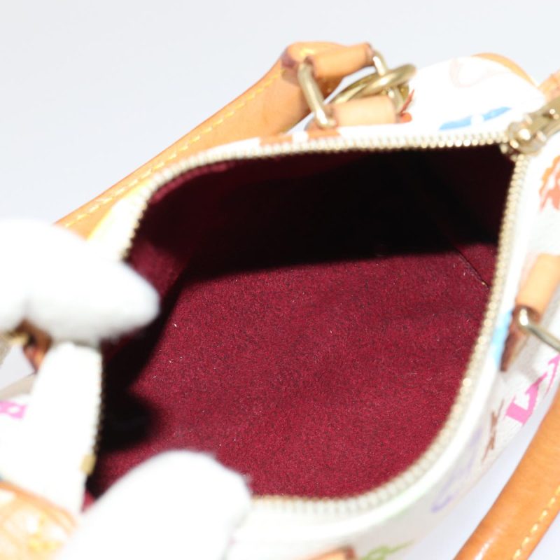 Louis Vuitton Monogram Multicolor Mini Speedy Hand Bag White M92645 Auth 85576 - Image 10