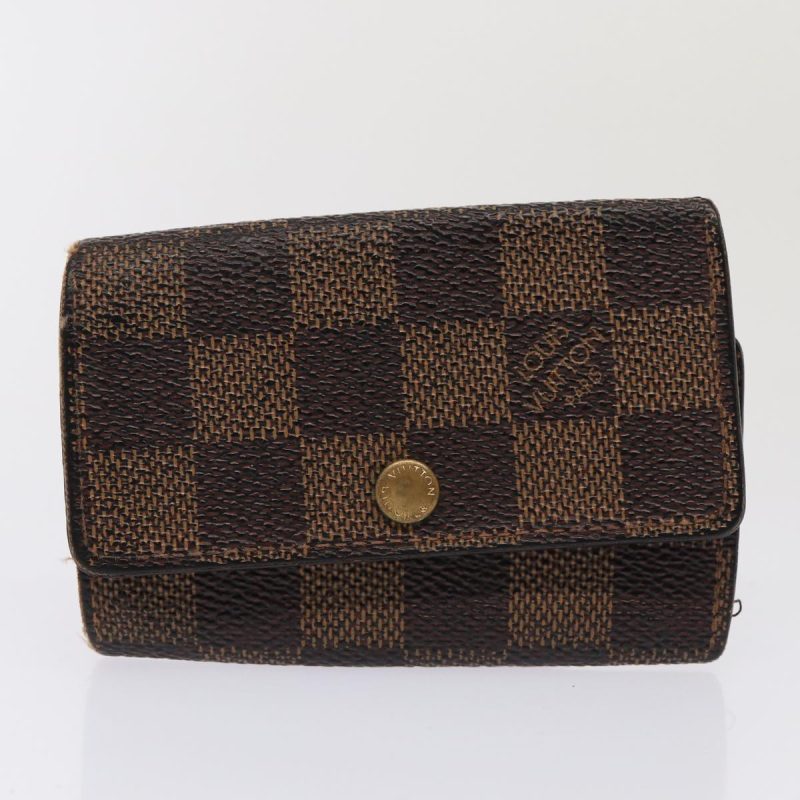 Louis Vuitton Damier Ebene Vernis Key Case 5Set Gray Pomme D'amour  85754 - Image 10