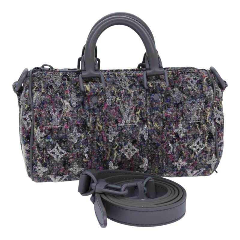 Louis Vuitton Monogram Felt Keepall XS Hand Bag Gray M80821  86001S