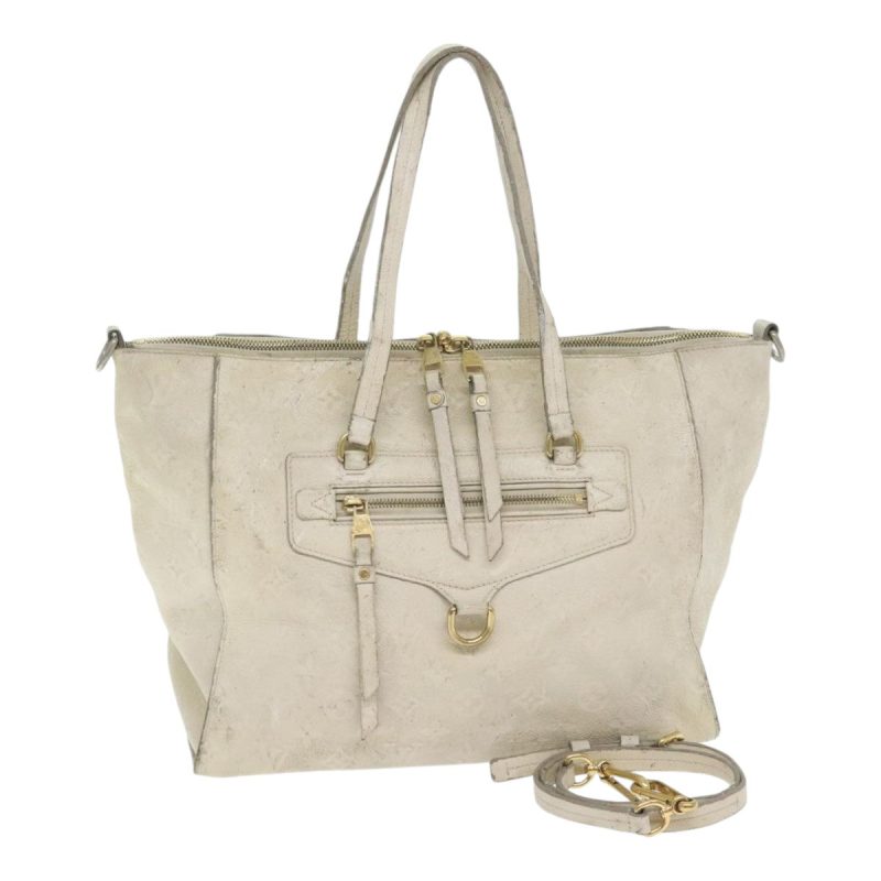 Louis Vuitton Monogram Empreinte Lumineuse PM Tote Bag Neige M93411 Auth 86195