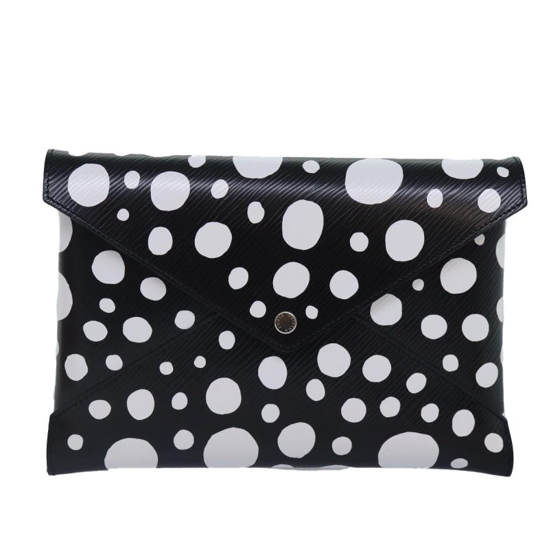 Louis Vuitton Epi Yayoi Kusama Pochette Kirigami Pouch Black M81959 Auth 86284S - Image 2