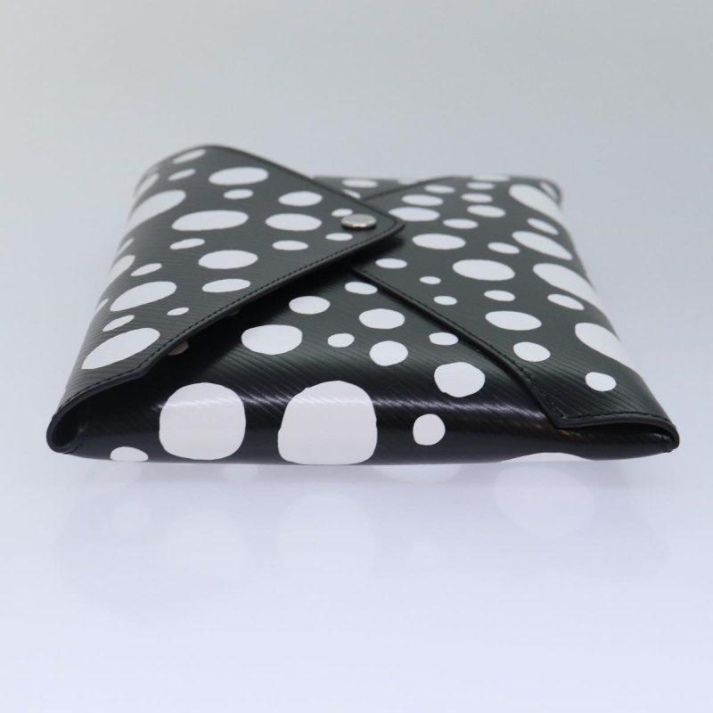 Louis Vuitton Epi Yayoi Kusama Pochette Kirigami Pouch Black M81959 Auth 86284S - Image 4