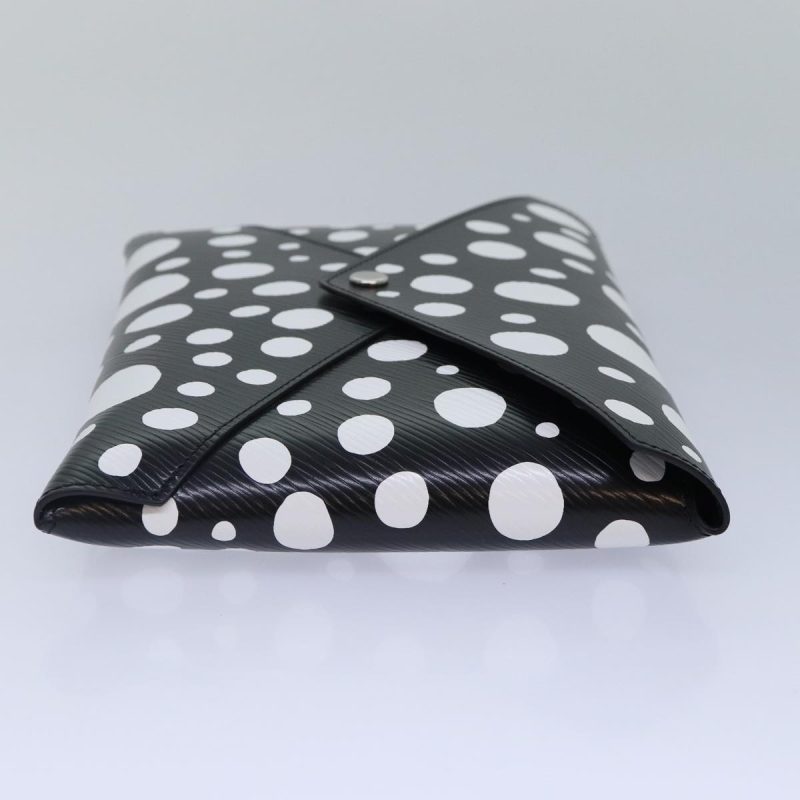 Louis Vuitton Epi Yayoi Kusama Pochette Kirigami Pouch Black M81959 Auth 86284S - Image 5