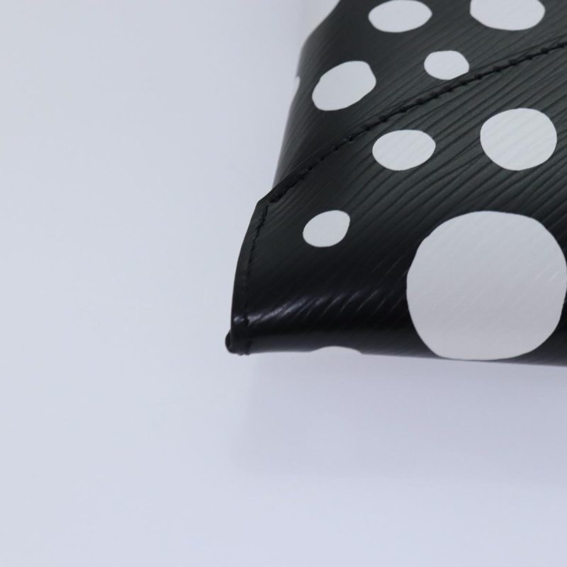 Louis Vuitton Epi Yayoi Kusama Pochette Kirigami Pouch Black M81959 Auth 86284S - Image 8