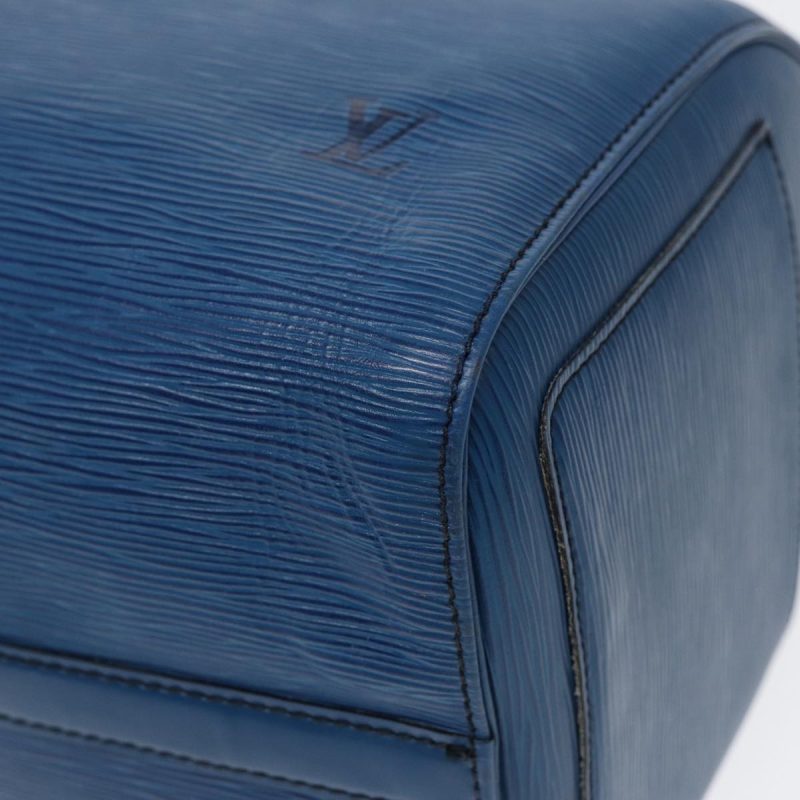 Louis Vuitton Epi Speedy 35 Hand Bag Toledo Blue M42995  86994 - Image 9