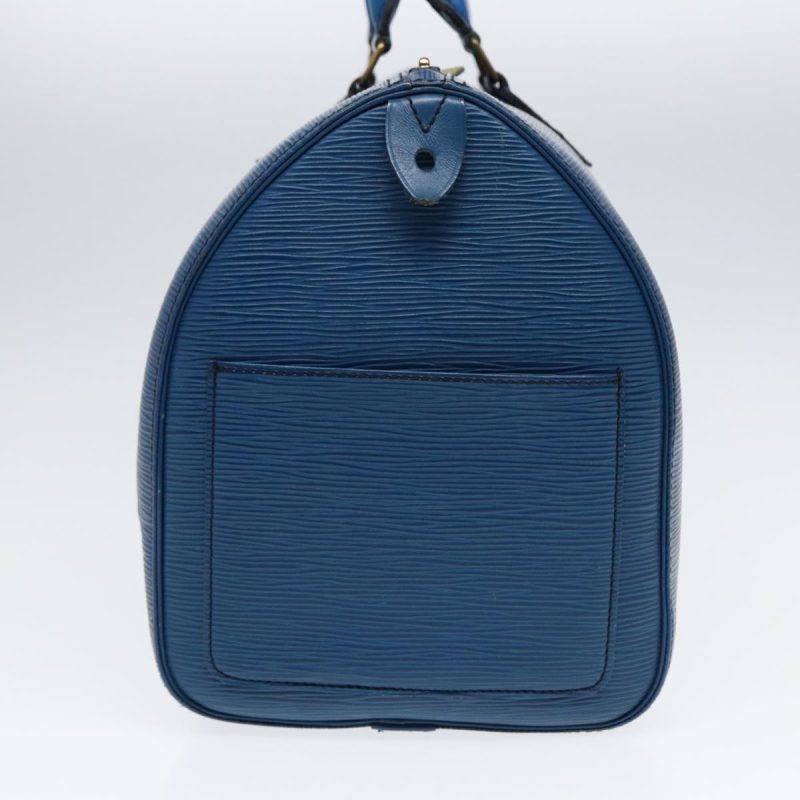 Louis Vuitton Epi Speedy 35 Hand Bag Toledo Blue M42995  86994 - Image 4