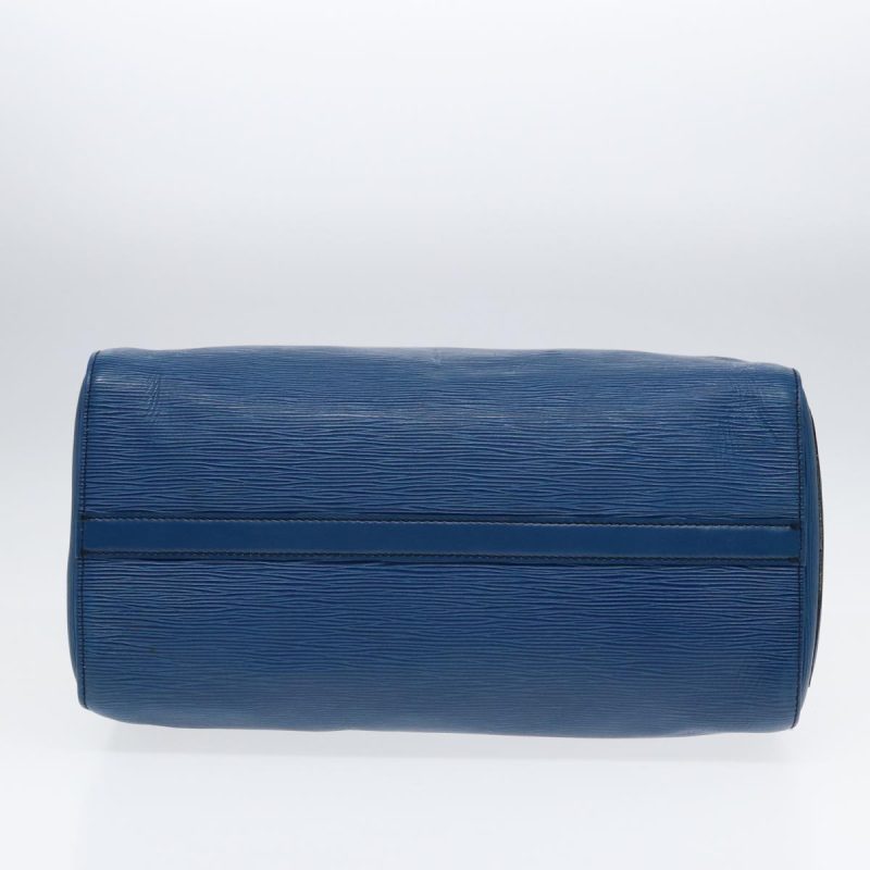 Louis Vuitton Epi Speedy 35 Hand Bag Toledo Blue M42995  86994 - Image 5