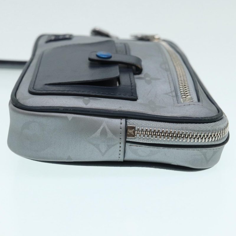 Louis Vuitton Monogram Satellite Alpha Clutch Bag Silver M44171  87443 - Image 3