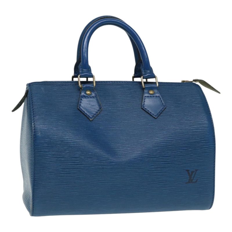 Louis Vuitton Epi Speedy 25 Hand Bag Toledo Blue M43015  87489