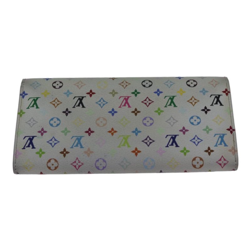 Louis Vuitton Multicolor Portefeuille Sarah Wallet White M93532  87796 - Image 2