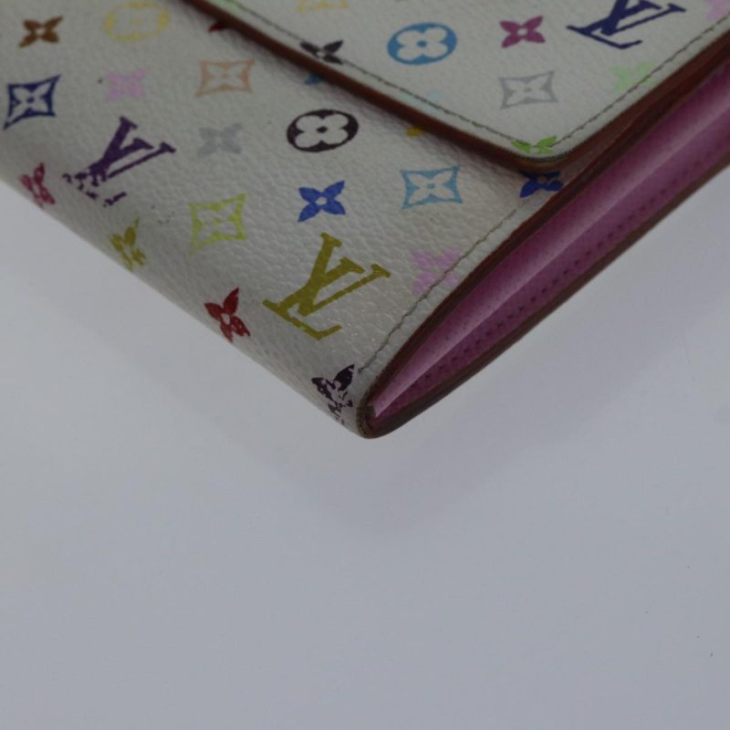 Louis Vuitton Multicolor Portefeuille Sarah Wallet White M93532  87796 - Image 7