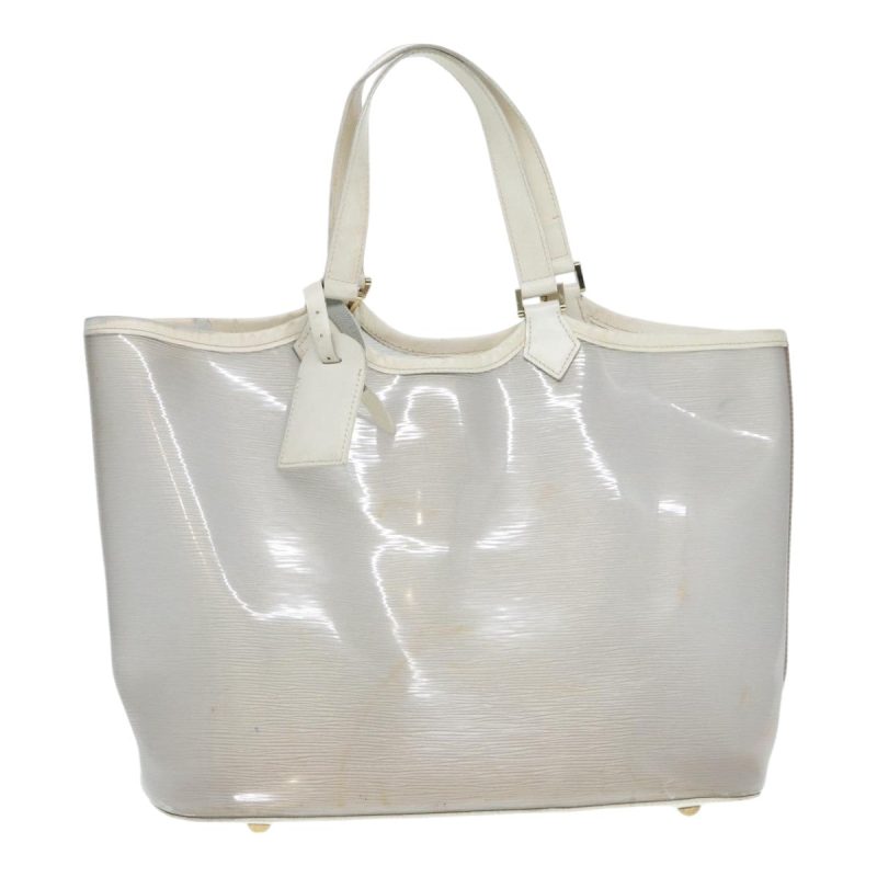 Louis Vuitton Epi Plage Lagoon Bay Tote Bag White Clear M92151  87892