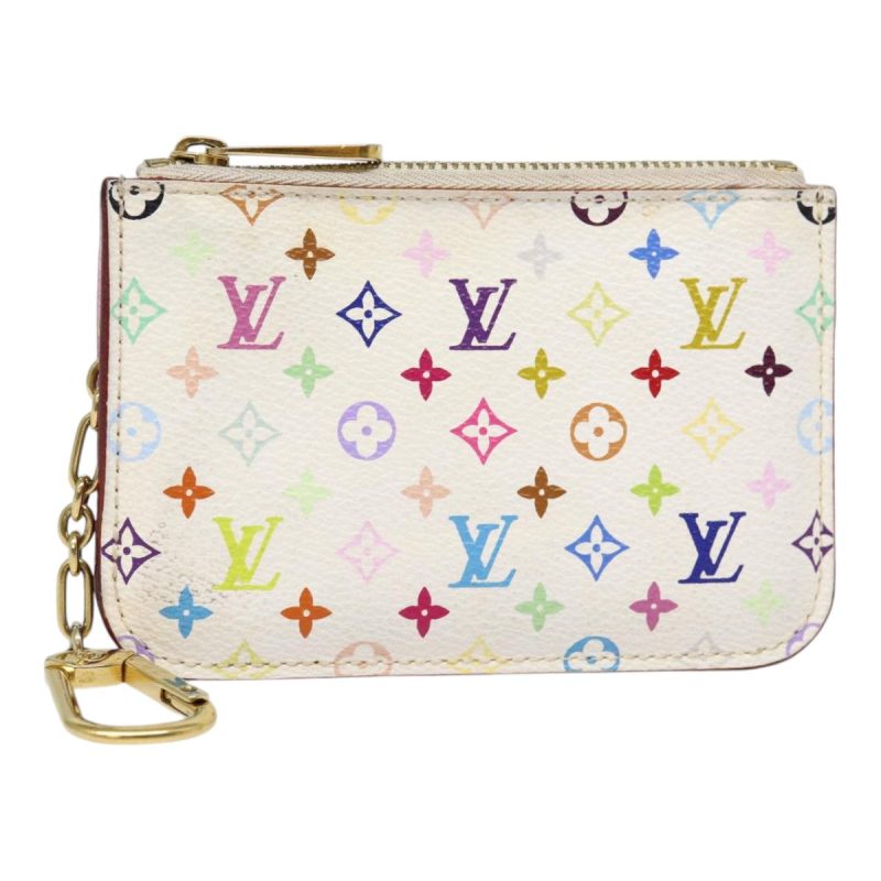 Louis Vuitton Multicolor Pochette Cles NM Coin Purse White M93734  88038