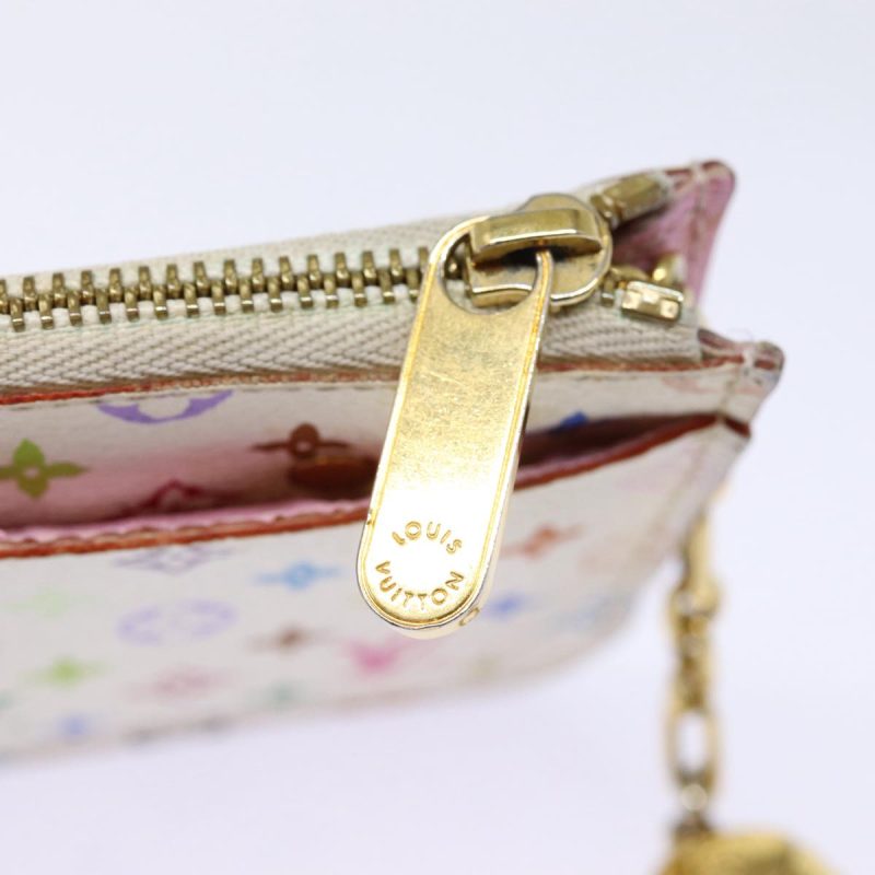 Louis Vuitton Multicolor Pochette Cles NM Coin Purse White M93734  88038 - Image 9