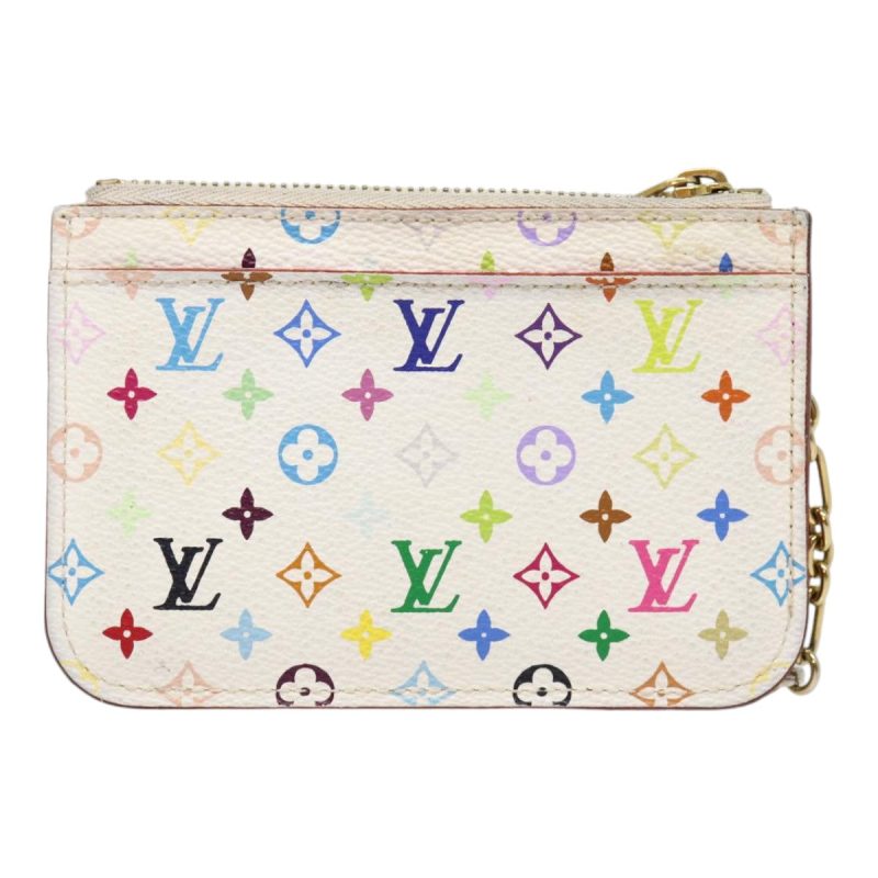Louis Vuitton Multicolor Pochette Cles NM Coin Purse White M93734  88038 - Image 2