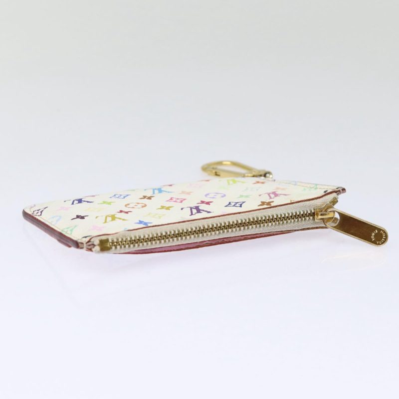 Louis Vuitton Multicolor Pochette Cles NM Coin Purse White M93734  88038 - Image 5