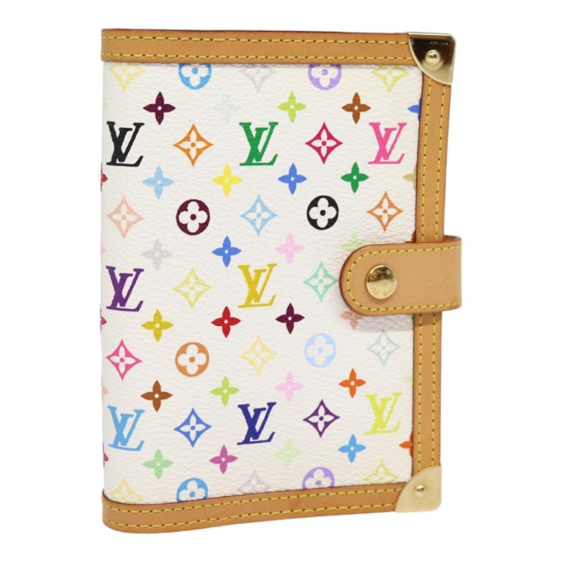Louis Vuitton Multicolor Agenda PM Day Planner Cover White R21074  88064