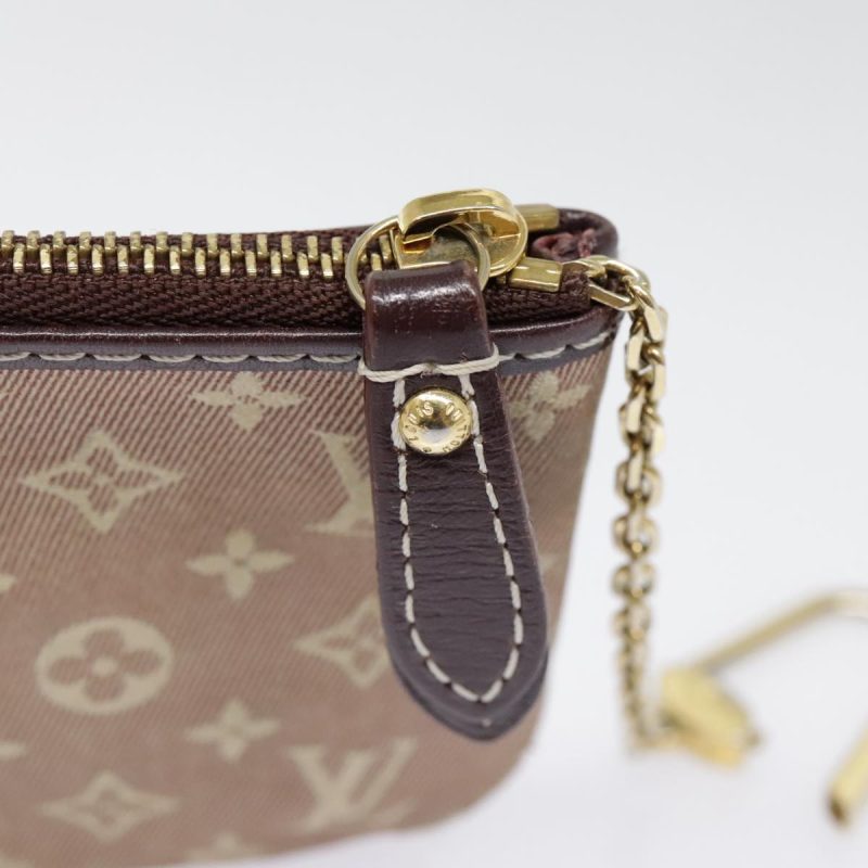 Louis Vuitton Monogram Idylle Pochette Cles Coin Purse Sepia M62996 Auth 88256 - Image 9