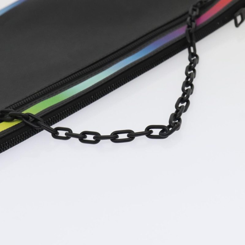 Louis Vuitton Taiga Rainbow Chain Pochette A4 Bag Black M30347  88265A - Image 7