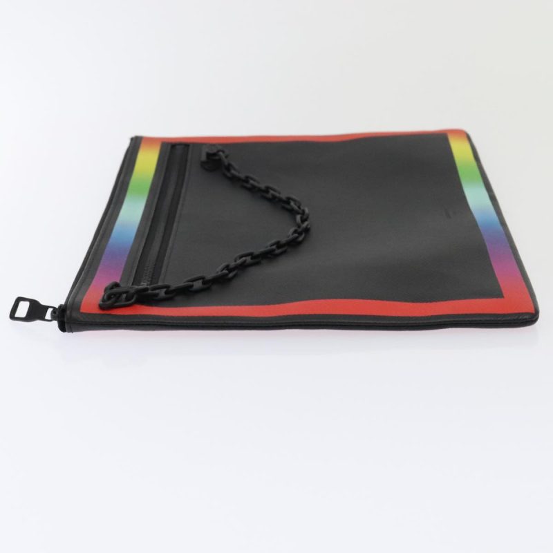 Louis Vuitton Taiga Rainbow Chain Pochette A4 Bag Black M30347  88265A - Image 4